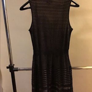 Maison Jules Lace Black Dress w/nude Linding